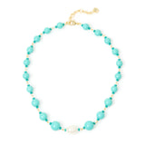 Collana corta boule incatenate Maya - Turchese - Sodini Bijoux