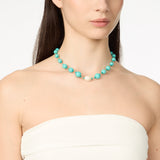 Collana corta boule incatenate Maya - Turchese - Sodini Bijoux
