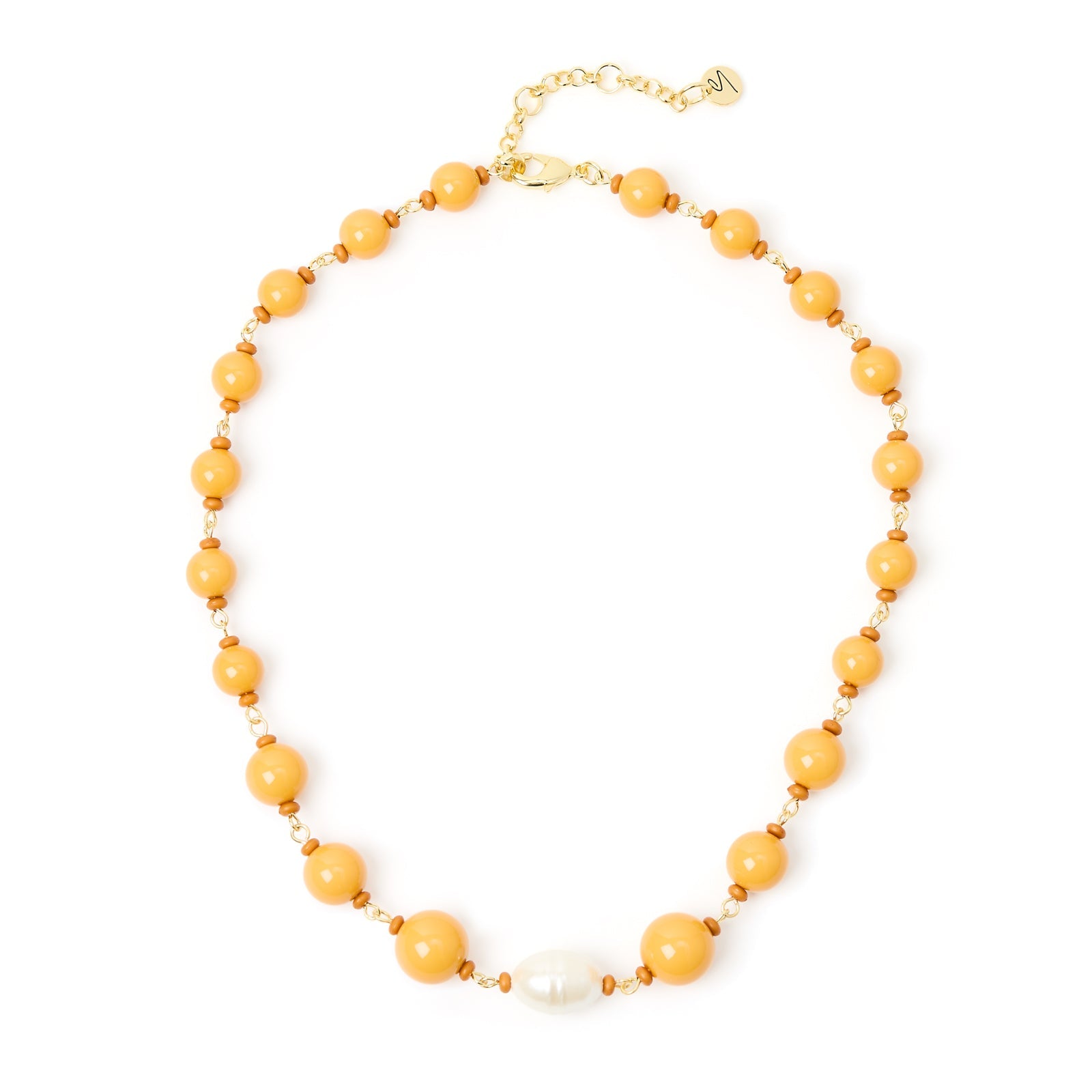 Collana corta boule incatenate Maya - Ocra - Sodini Bijoux