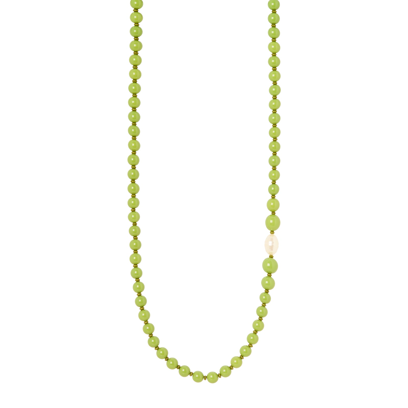 Collana lunga boule Maya - Verde - Sodini Bijoux