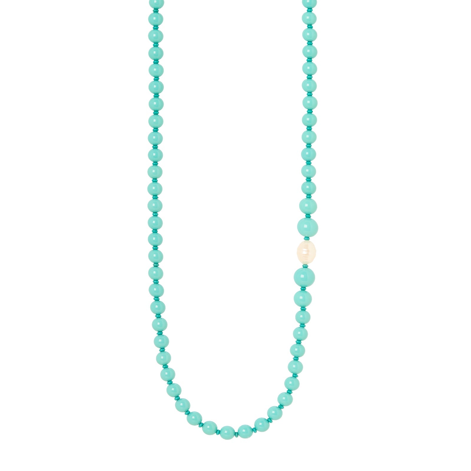 Collana lunga boule Maya - Turchese - Sodini Bijoux