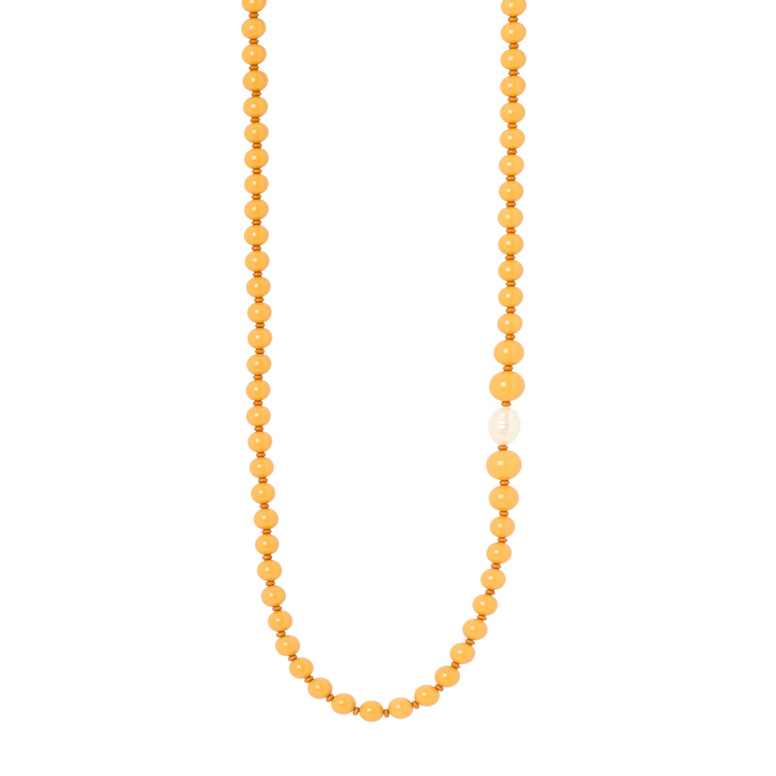 Collana lunga boule Maya - Ocra - Sodini Bijoux