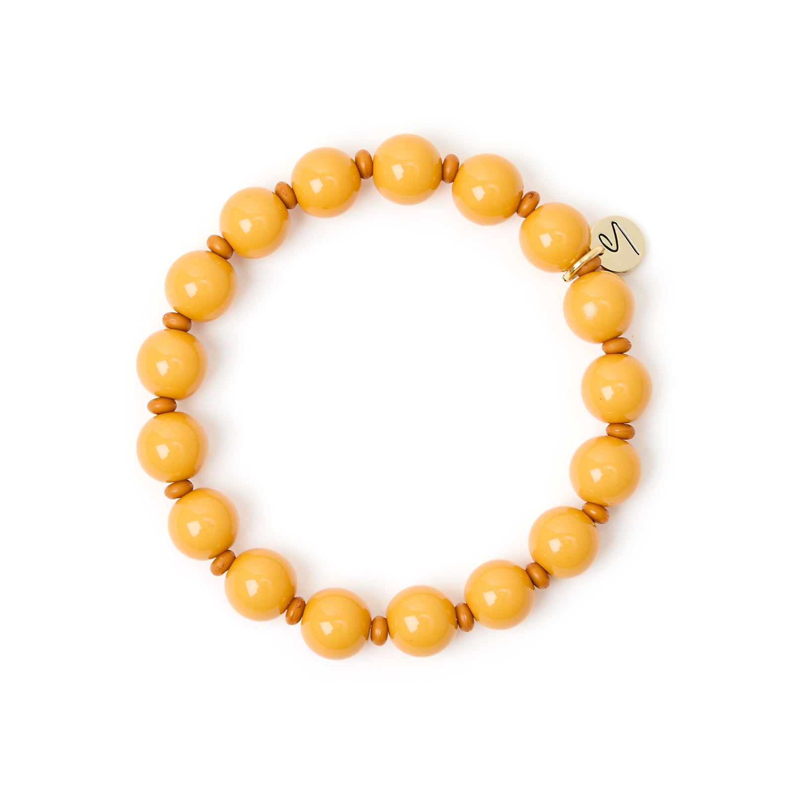 Bracciale elastico boule Maya - Ocra - Sodini Bijoux