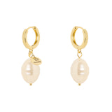 Orecchini cerchietto e perla Maya - Bianco - Sodini Bijoux