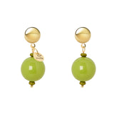Orecchini semisfera e boule Maya - Verde - Sodini Bijoux