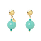 Orecchini semisfera e boule Maya - Turchese - Sodini Bijoux