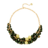 Short necklace cluster Belle Epoque - Green - Sodini Bijoux