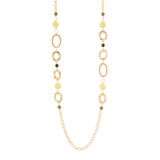 Long necklace hoops spheres Belle Epoque - Green - Sodini Bijoux
