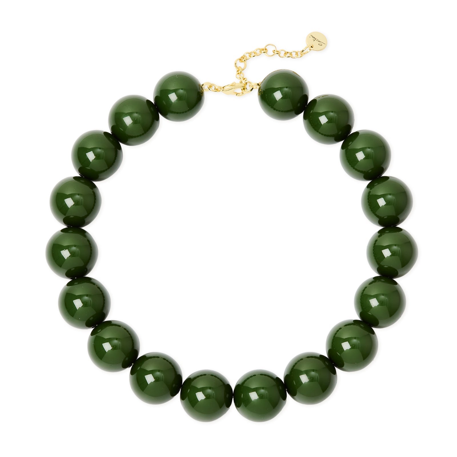 Collana corta grandi sfere Belle Epoque - Verde - Sodini Bijoux