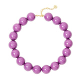 Short necklace large spheres Belle Epoque - Purple - Sodini Bijoux