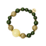 Variegated spheres stretch bracelet Belle Epoque - Green - Sodini Bijoux