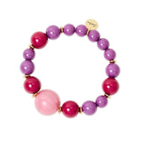 Variegated spheres stretch bracelet Belle Epoque - Purple - Sodini Bijoux