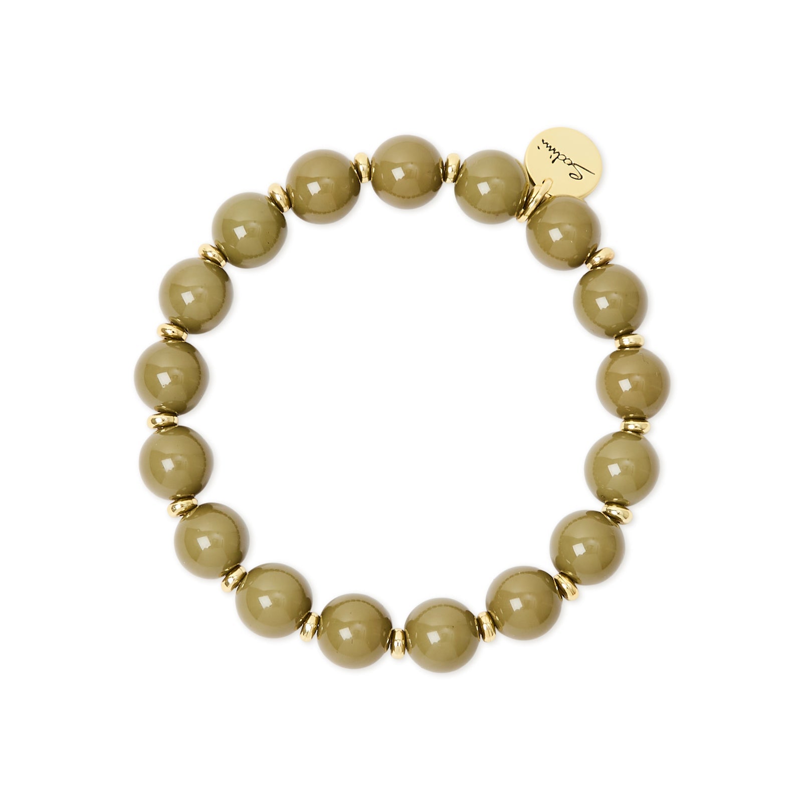 Spheres stretch bracelet Belle Epoque - Olive - Sodini Bijoux