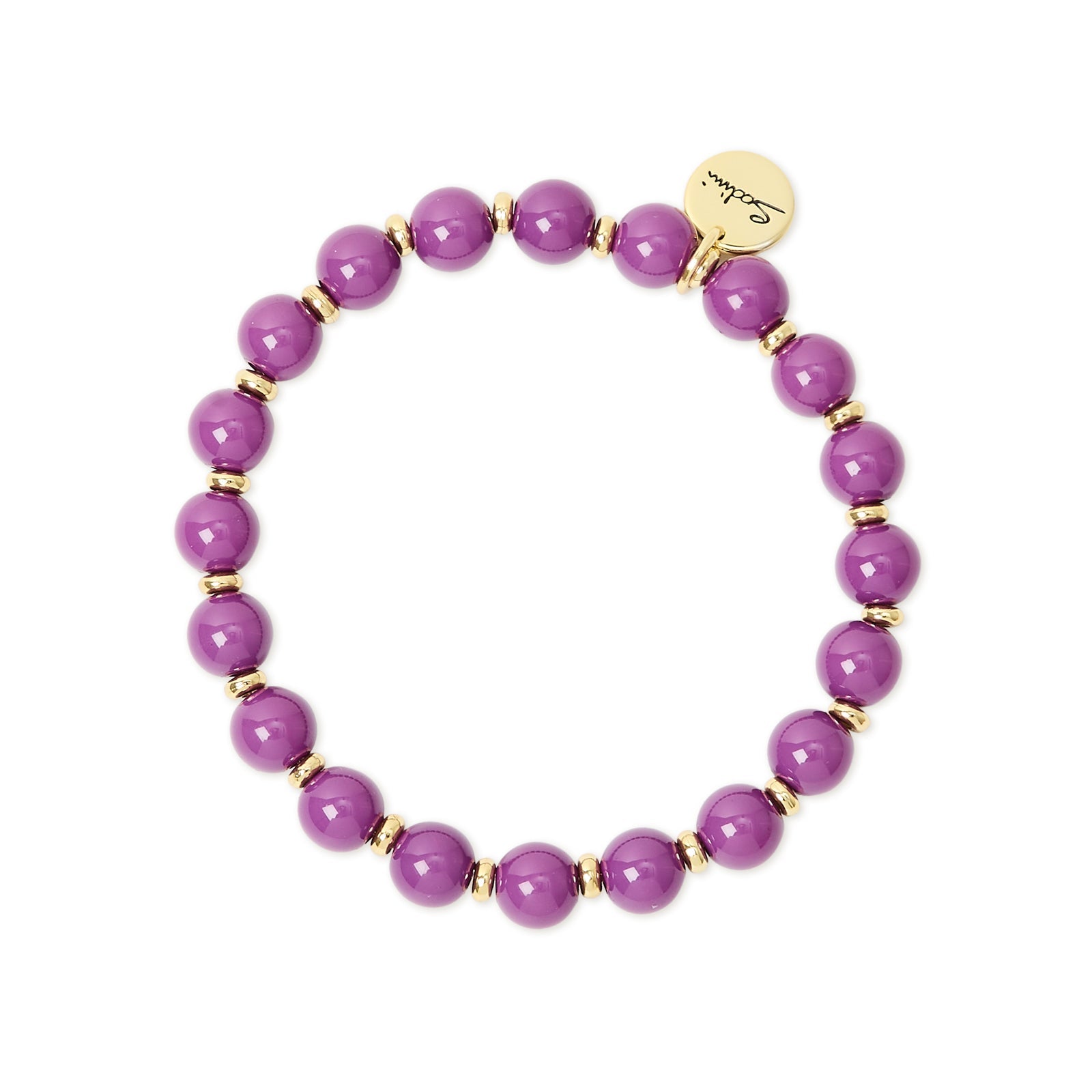 Small spheres stretch bracelet Belle Epoque - Purple - Sodini Bijoux
