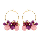 Hoop and cluster earrings Belle Epoque - Purple - Sodini Bijoux