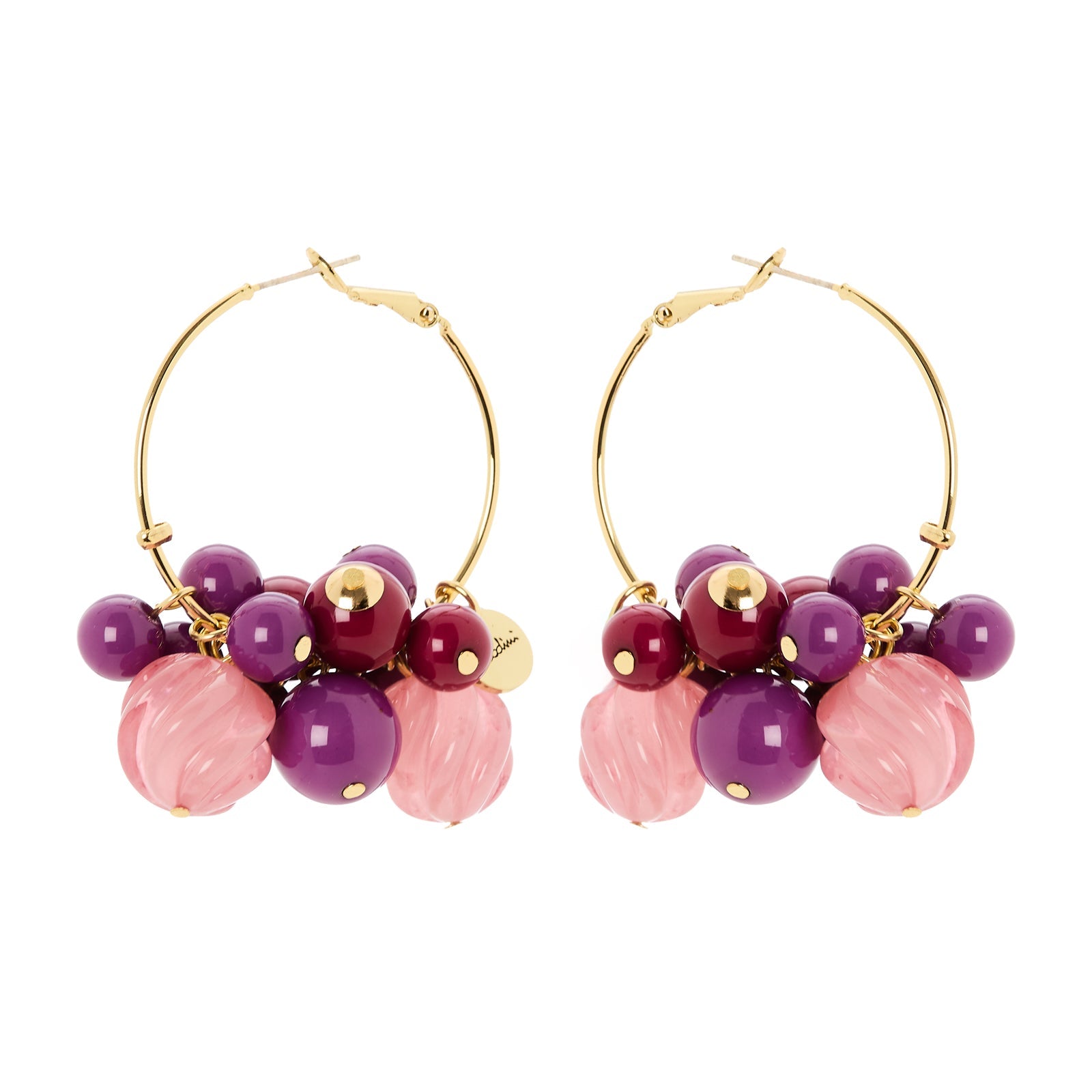 Hoop and cluster earrings Belle Epoque - Purple - Sodini Bijoux