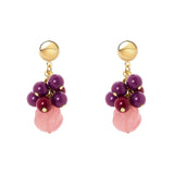 Dangling cluster earrings Belle Epoque - Purple - Sodini Bijoux