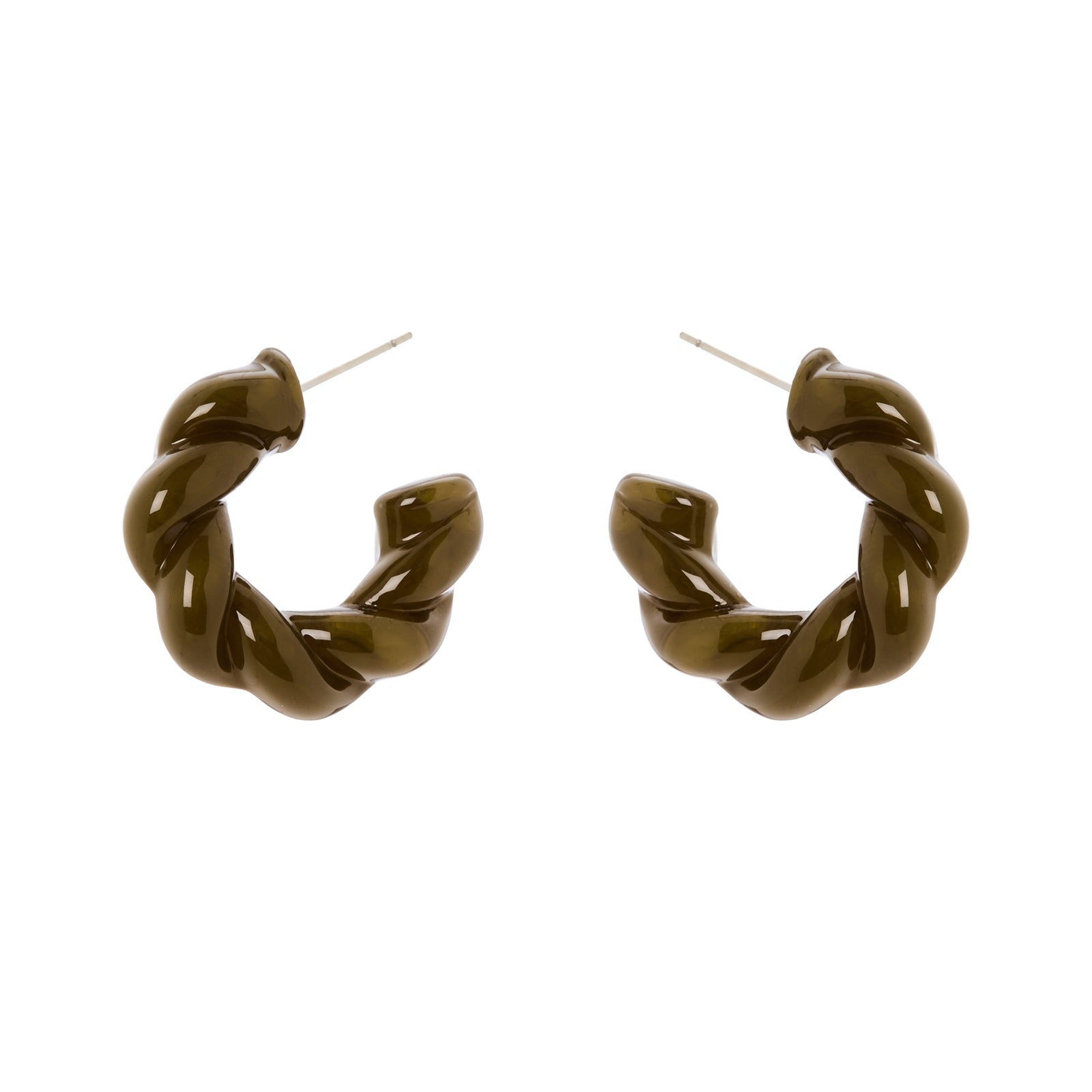 Orecchini cerchietto torchon Belle Epoque - Oliva - Sodini Bijoux