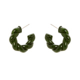 Orecchini cerchietto torchon Belle Epoque - Verde - Sodini Bijoux