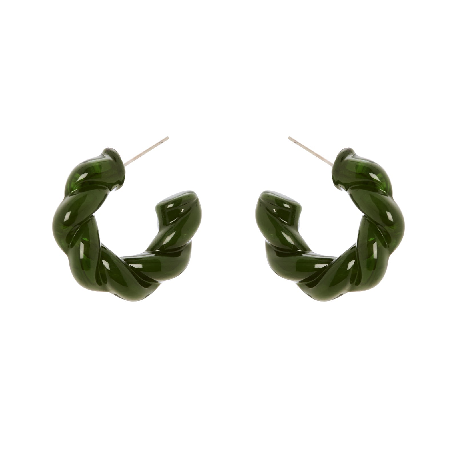 Orecchini cerchietto torchon Belle Epoque - Verde - Sodini Bijoux