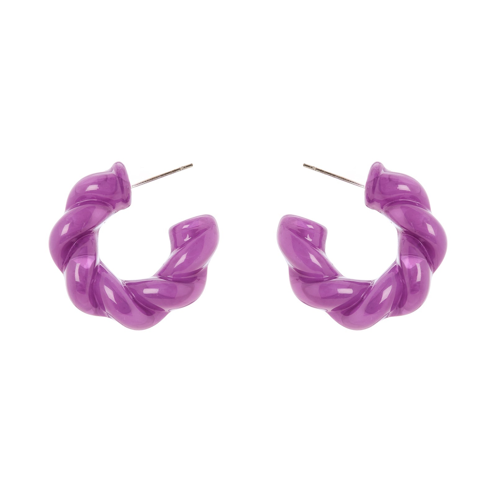Orecchini cerchietto torchon Belle Epoque - Viola - Sodini Bijoux