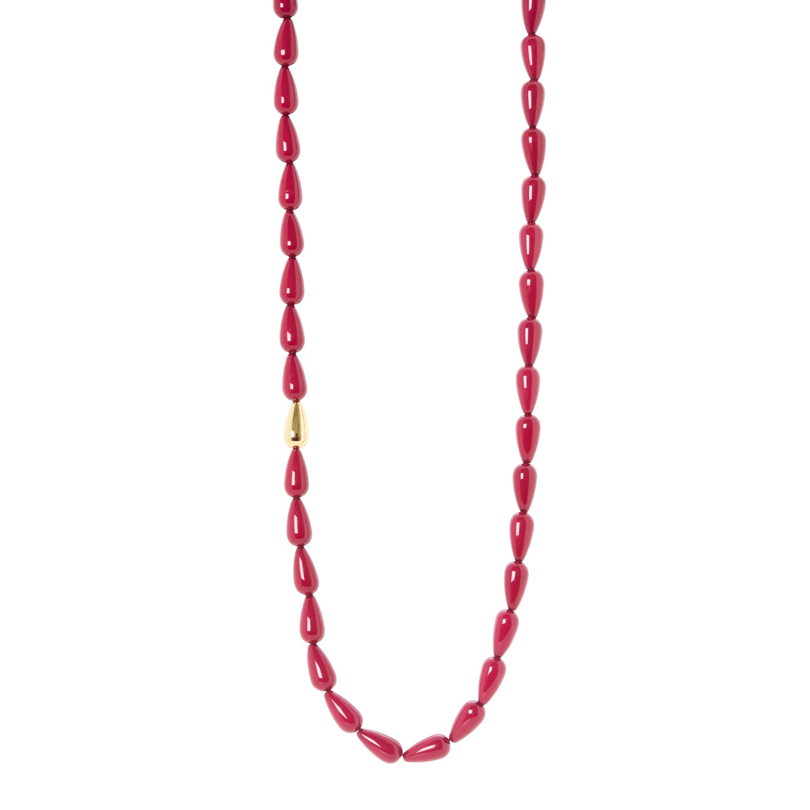 Collana lunga gocce Droplet - Rosso - Sodini Bijoux