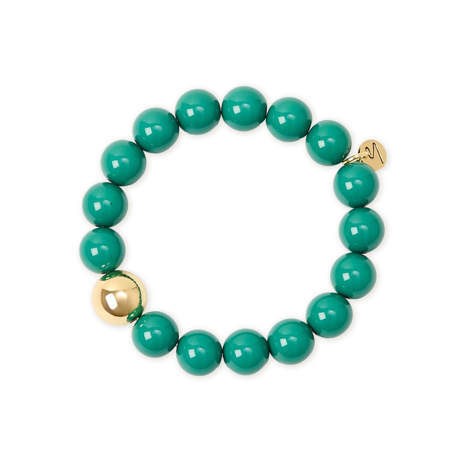Bracciale elastico grandi boule Droplet - Verde - Sodini Bijoux