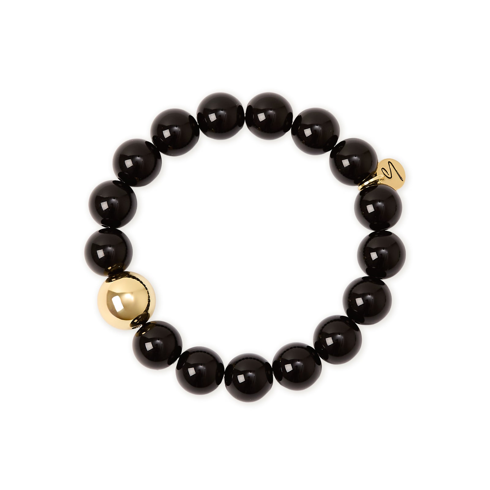 Bracciale elastico grandi boule Droplet - Nero - Sodini Bijoux