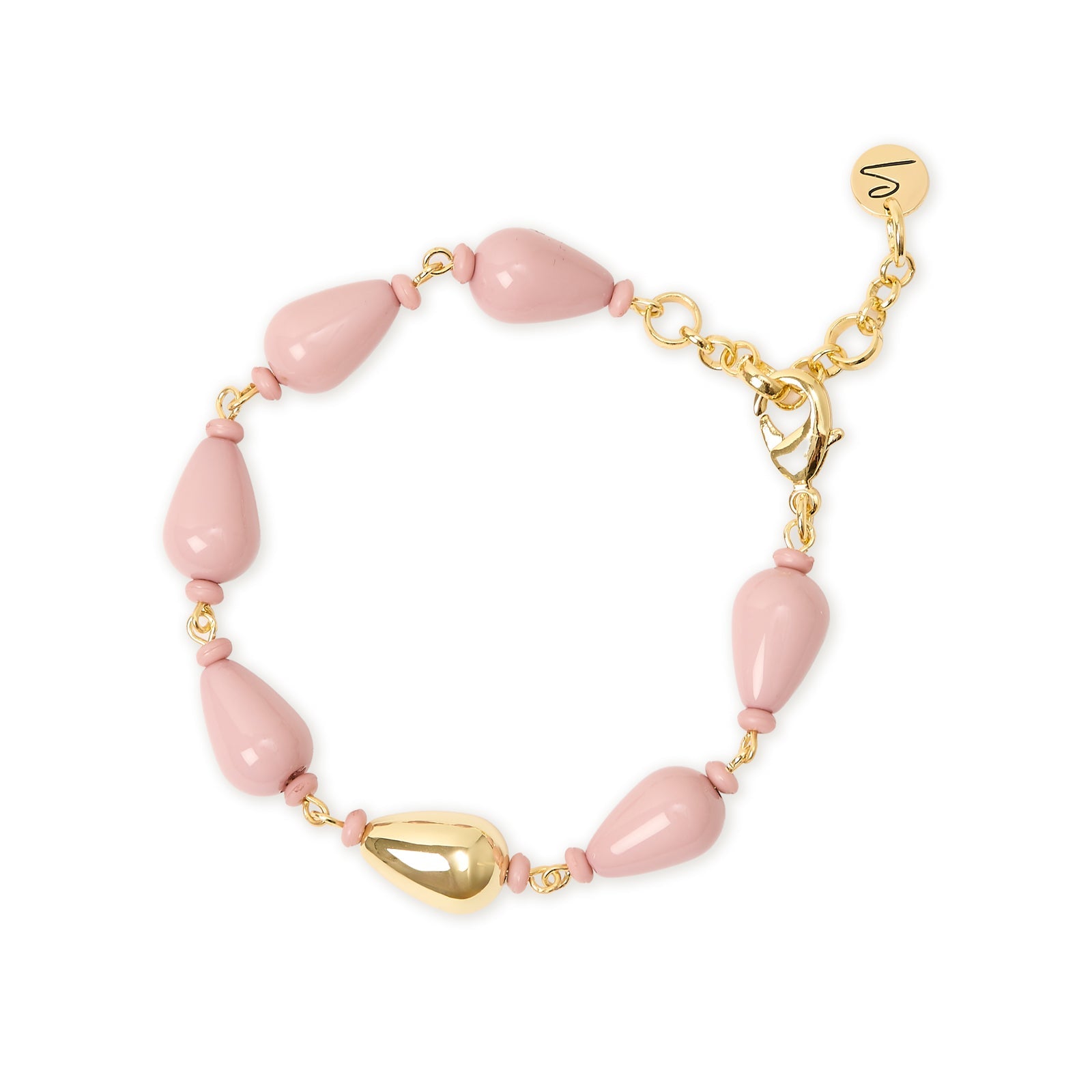 Bracciale gocce incatenate Droplet - Rosa - Sodini Bijoux