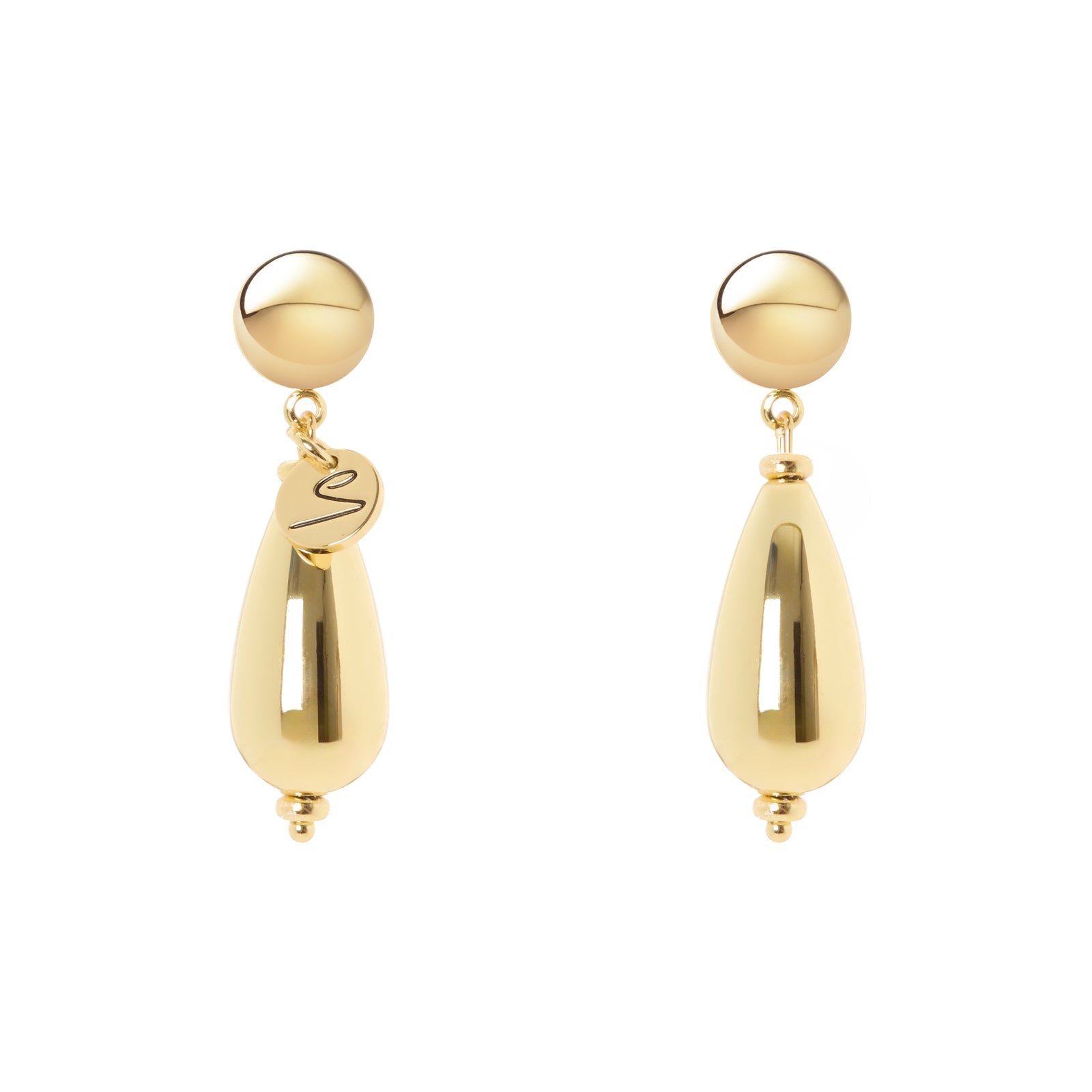 Orecchini sfera e goccia Droplet - Marrone - Sodini Bijoux