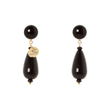 Orecchini sfera e goccia Droplet - Nero - Sodini Bijoux