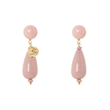 Orecchini sfera e goccia Droplet - Rosa - Sodini Bijoux