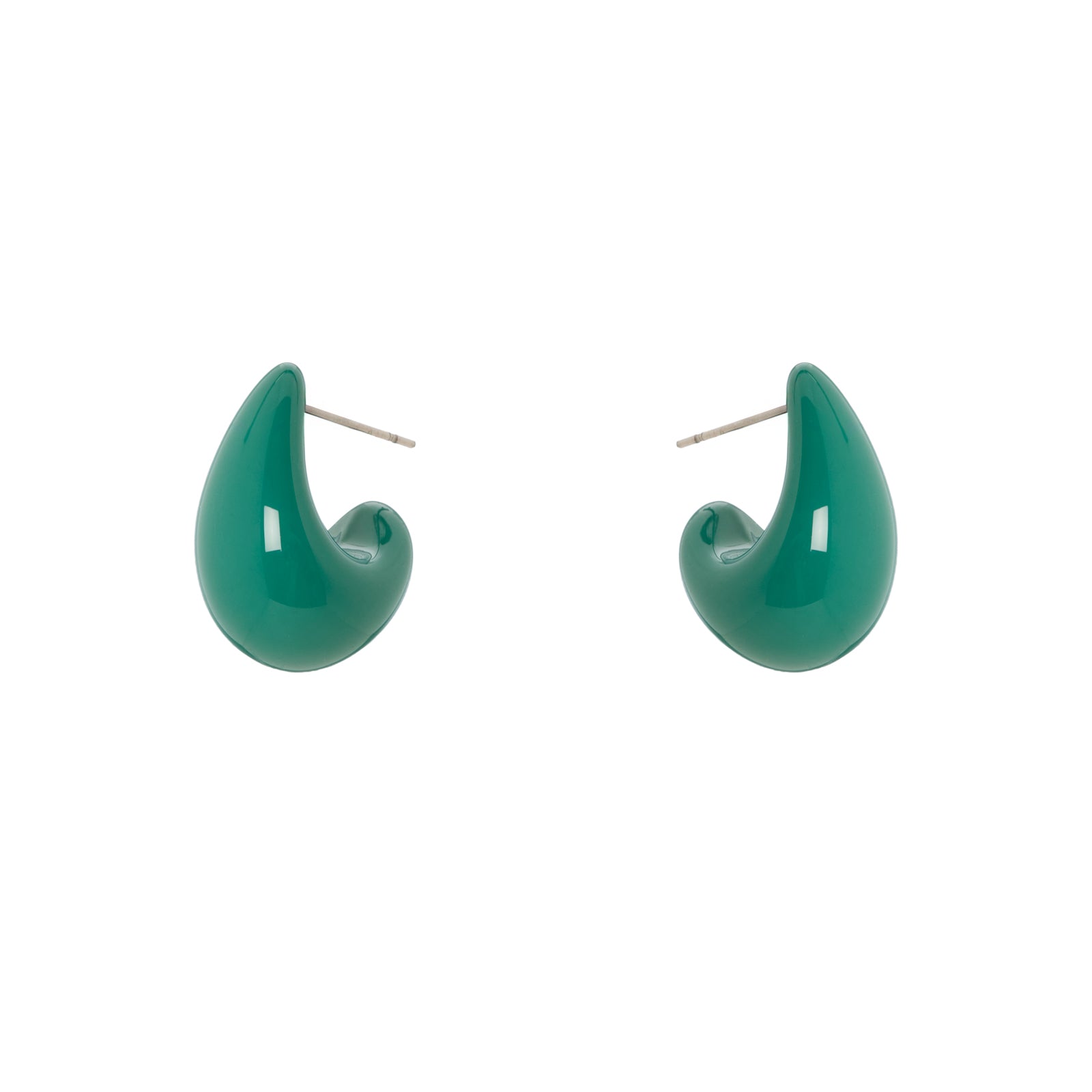 Orecchini semicerchio svasato Droplet - Verde - Sodini Bijoux