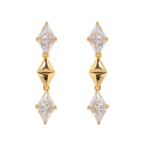 Orecchini a tre rombi Eva - Oro - Sodini Bijoux