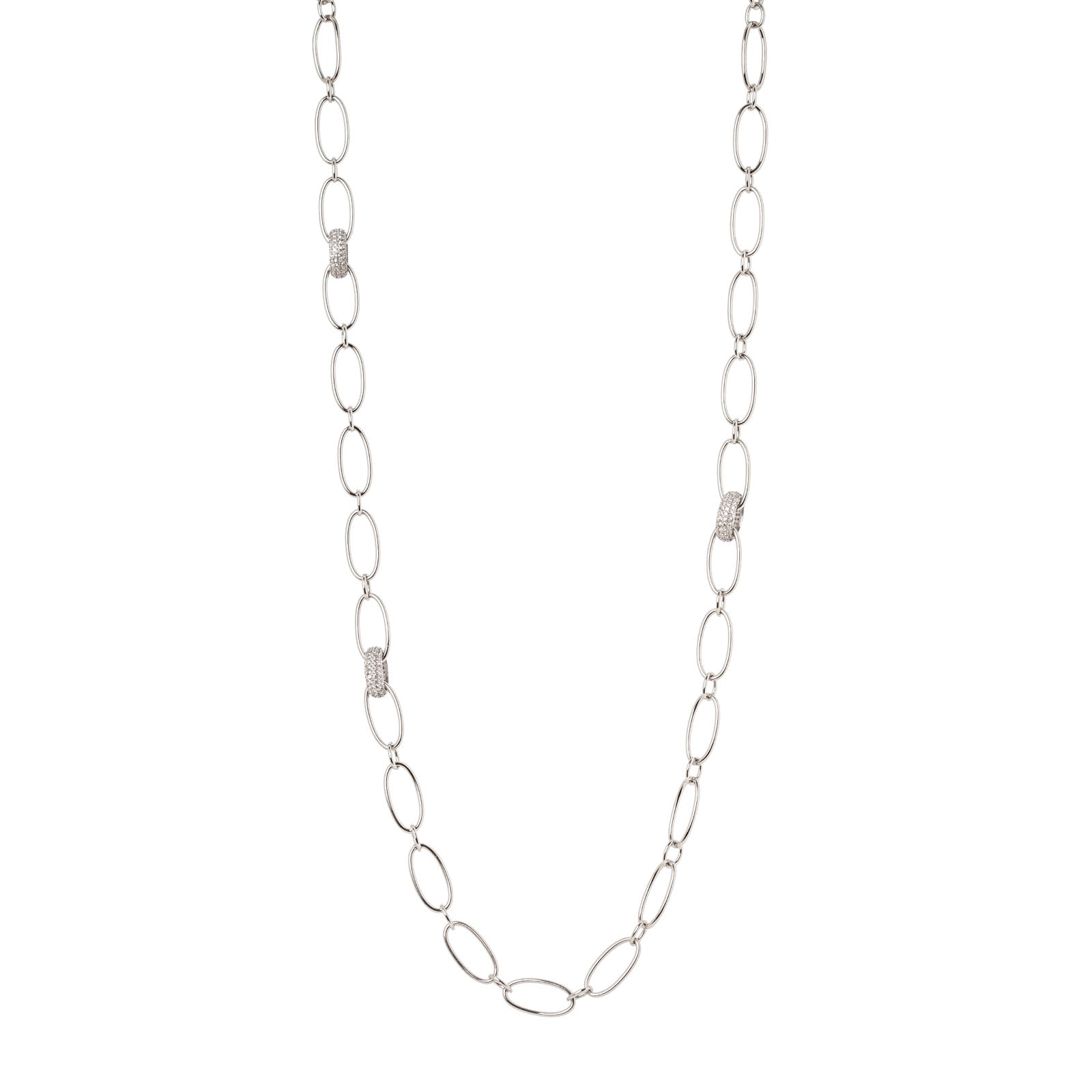 Collana lunga e anelli di zirconi Judith - Argento - Sodini Bijoux