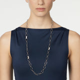 Collana lunga e anelli di zirconi Judith - Argento - Sodini Bijoux