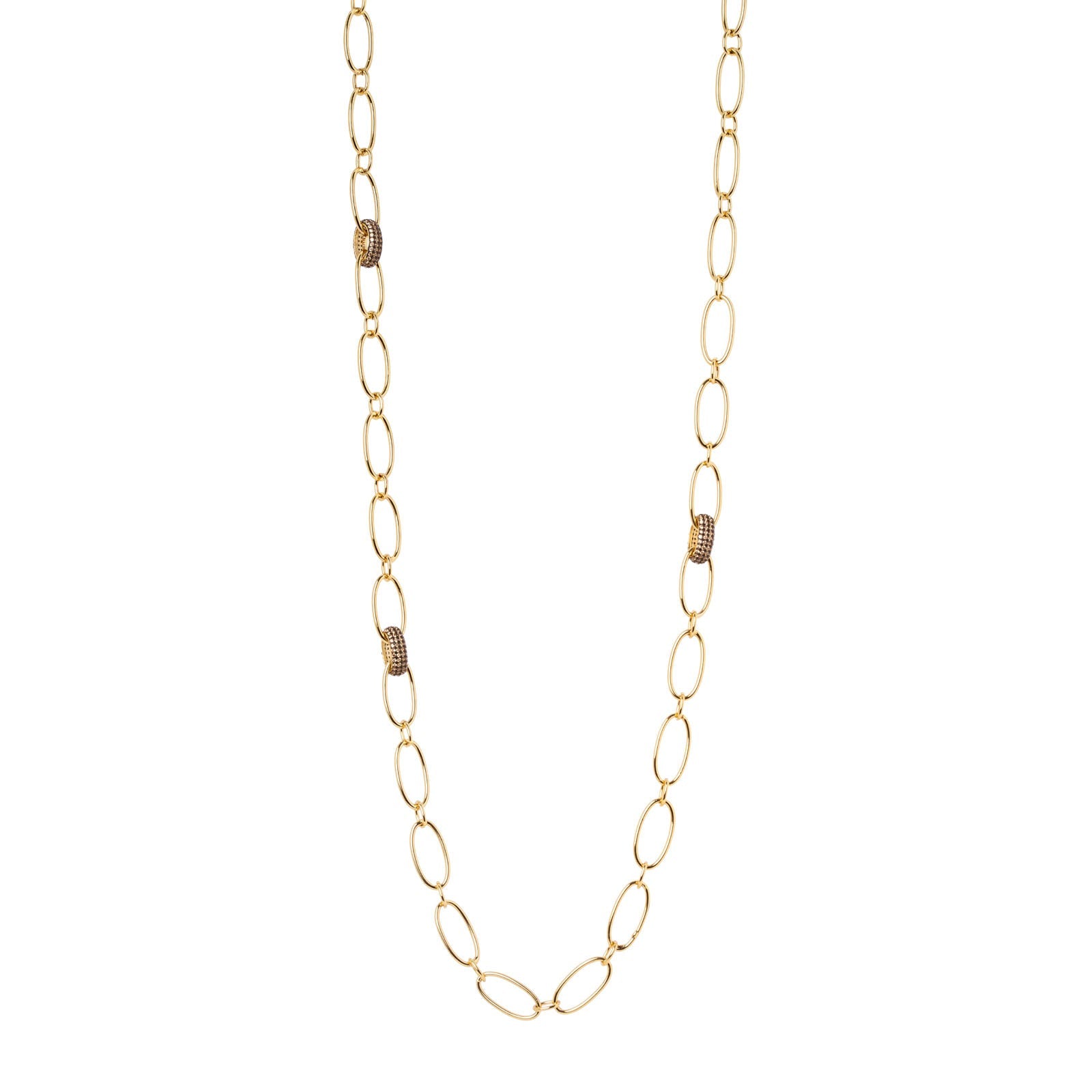 Collana lunga e anelli di zirconi Judith - Oro - Sodini Bijoux