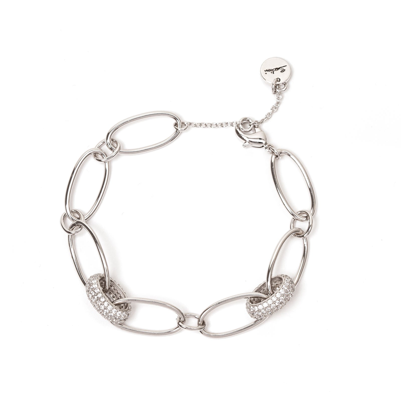 Bracciale con anelli di zirconi Judith - Argento - Sodini Bijoux