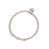 Bracciale elastico sfere e anelli di zirconi Judith - Argento - Sodini Bijoux