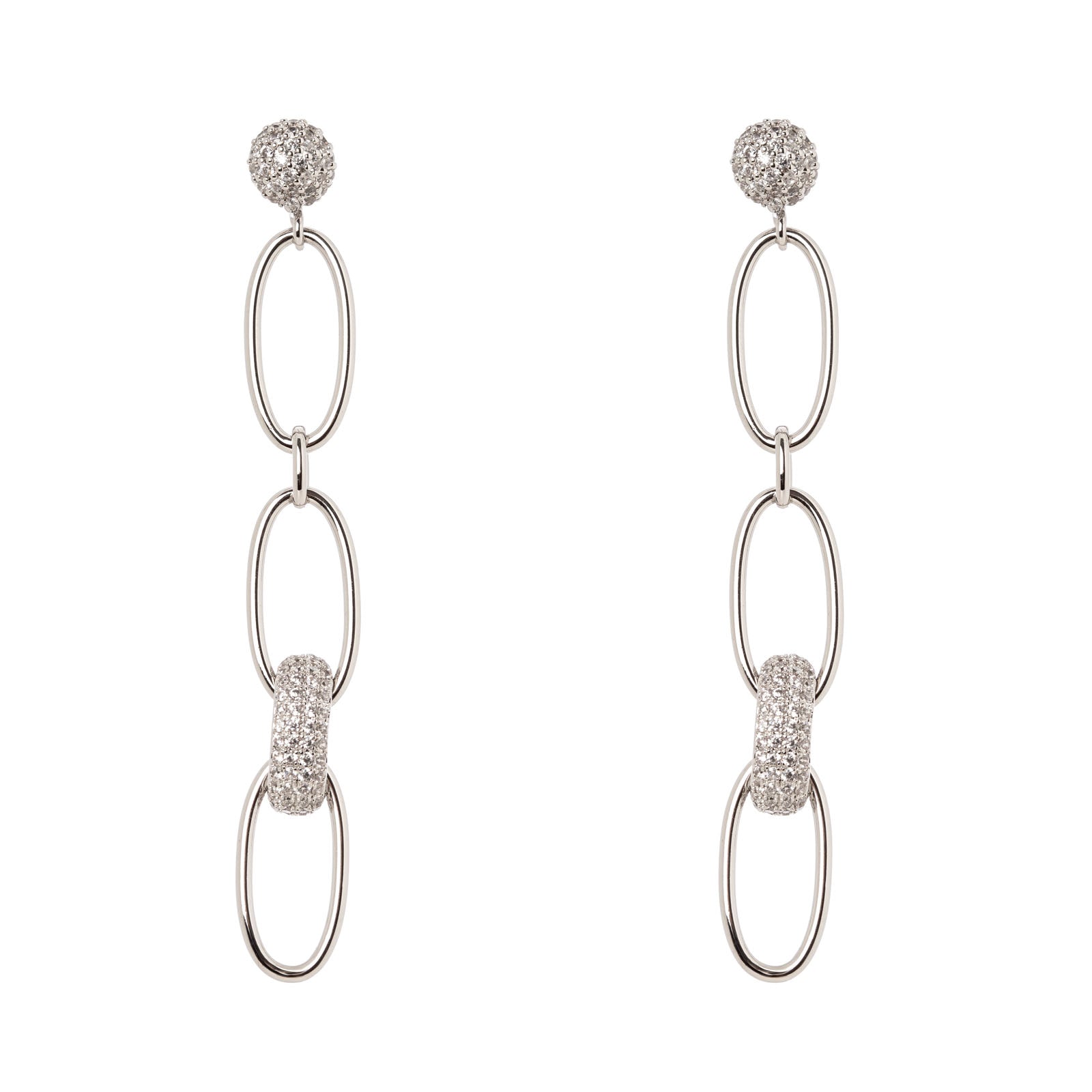 Orecchini a maglie ovali Judith - Argento - Sodini Bijoux