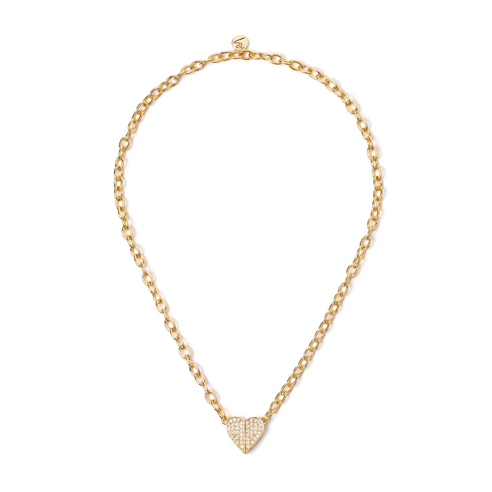 Collana corta cuore di pavè #Sharethelove - Oro - Sodini Bijoux