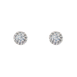 Half sphere earrings Petit Pavè - Blue - Sodini Bijoux