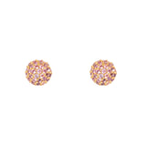 Half sphere earrings Petit Pavè - Pink - Sodini Bijoux