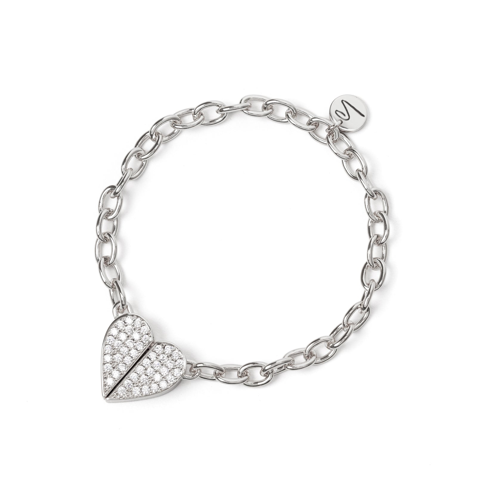 Bracciale cuore di pavè #Sharethelove - Argento - Sodini Bijoux