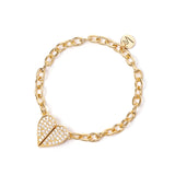 Bracciale cuore di pavè #Sharethelove - Oro - Sodini Bijoux