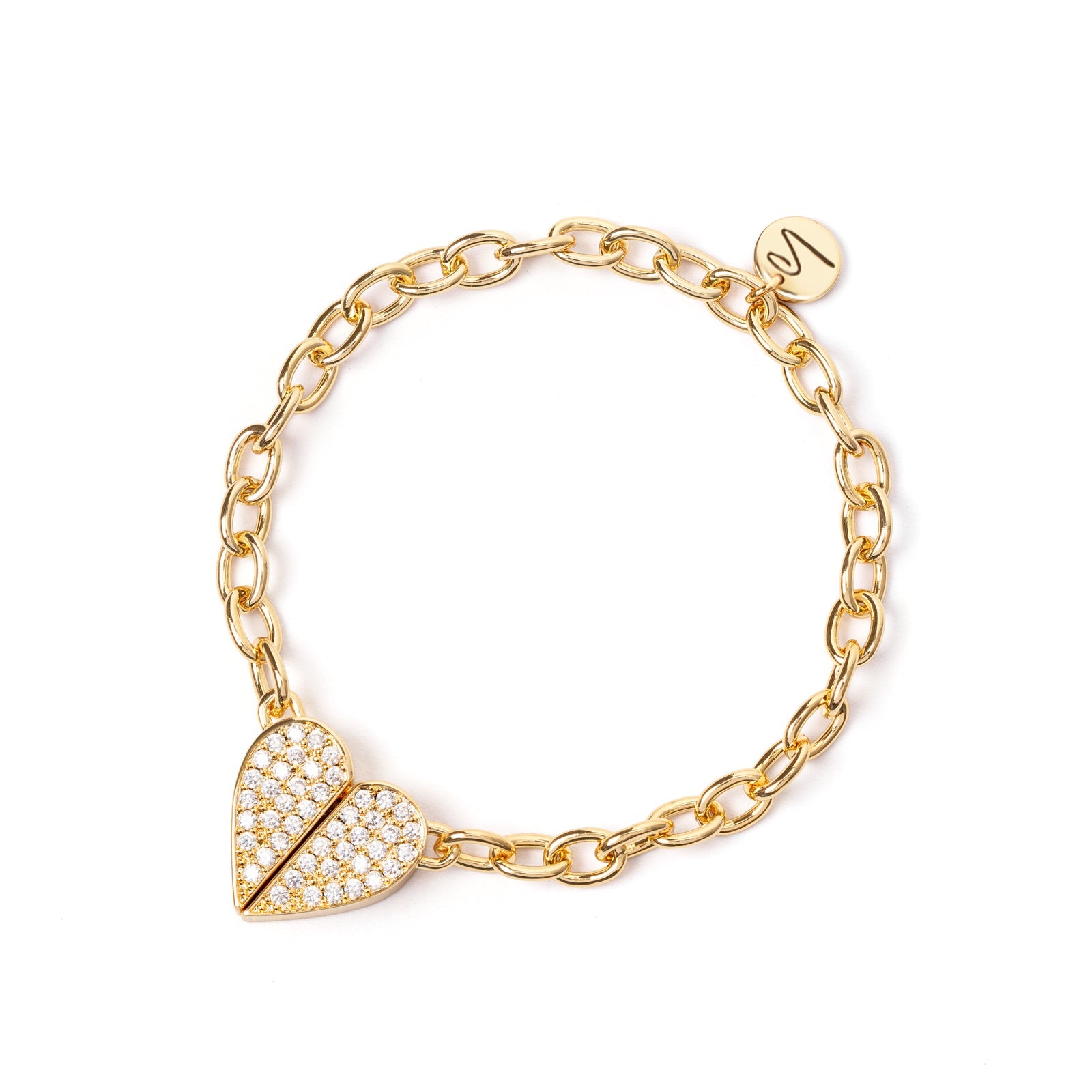 Bracciale cuore di pavè #Sharethelove - Oro - Sodini Bijoux