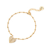 Bracciale mini-boule e cuore di pavè #Sharethelove - Oro - Sodini Bijoux