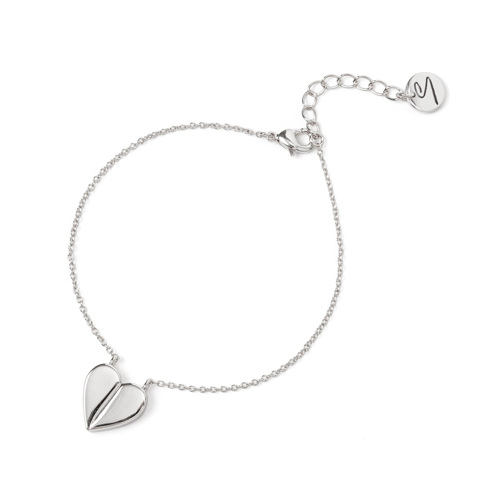 Bracciale sottile e cuore #Sharethelove - Argento - Sodini Bijoux
