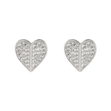 Orecchini cuore di pavè #Sharethelove - Argento - Sodini Bijoux