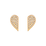 Orecchini due metà cuore di pavè #Sharethelove - Oro - Sodini Bijoux